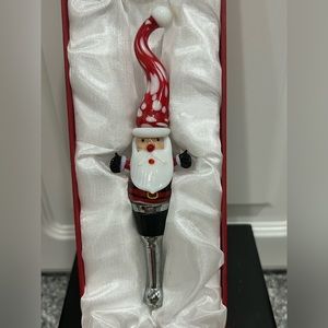 🎄Santa 🎅 Wine 🍷 Stopper Ceramic Painted